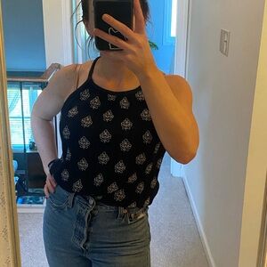 Francesca’s Racerback tank with embroidery